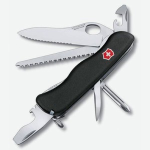 Складной нож Victorinox Trailmaster One Hand Wavy Edge, функций: 12, 111мм, черный , коробка картонная [0.8463.mw3]