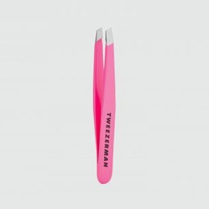 Скошенный мини-пинцет TWEEZERMAN Neon Pink 1 шт
