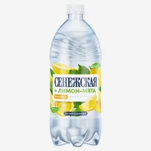 Вода питьевая «Сенежская» лимон- мята газированная, 1 л