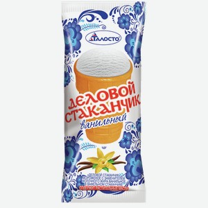 Мороженое ДЕЛОВОЙ СТАКАНЧИК ваниль, стакан, 0.06кг