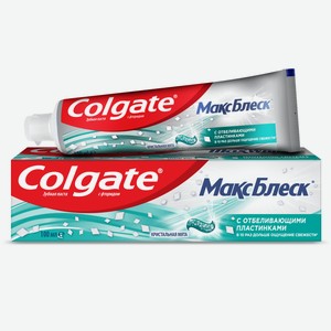 Зубная паста Colgate Макс Блеск Кристальная мята с отбеливающими пластинками, 100мл Китай