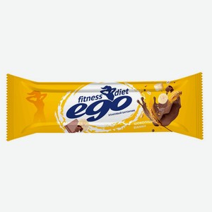 Батончик злаковый Ego fitness Банан с молочным шоколадом с витаминами и железом, 27 г