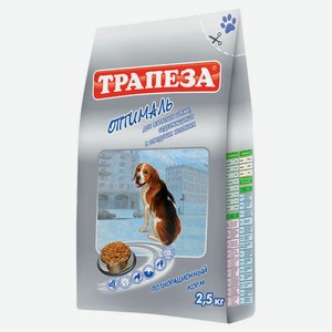 Сухой корм для собак живущих в городе «Трапеза» Оптималь, 2,5 кг