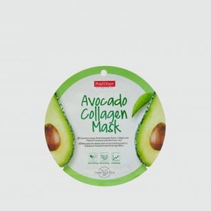 Коллагеновая маска с экстрактом плодов авокадо PUREDERM Avocado Collagen Mask 1 шт