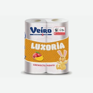 Бумага туалетная Veiro Luxoria Aroma Свежесть манго 3-слойная 6 рулонов