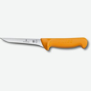 Нож кухонный Victorinox Swibo, обвалочный, для мяса, 130мм, заточка прямая, стальной, оранжевый [5.8408.13]