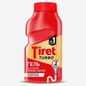 Средство для устранения сложных засоров Tiret Turbo, 200 мл