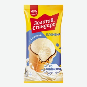 БЗМЖ Мороженое Золотой Стандарт пломбир в/ст с шок глаз. 95г
