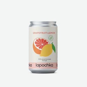 Напиток Лапочка Красный грейпфрут/лимон газ.0,33л ж/б