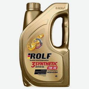Моторное масло ROLF 3-Synthenic, 5W-40, 4л, синтетическое [322731]
