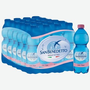 Вода минеральная San Benedetto негазированная 0.5 л, 24 шт. уп.