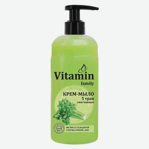 Крем-мыло Vitamin Family 5 трав, 650 мл