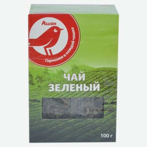 Чай зеленый АШАН Красная птица листовой, 100 г