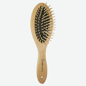 Щётка для волос Studio Style Лотос средняя с деревянными зубьями