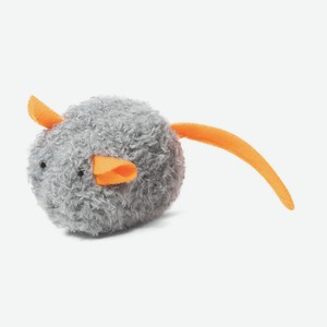 Игрушка для кошек Мышка с оранжевыми ушками со звуковым чипом 6,5см