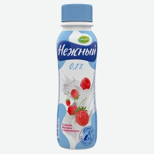 Напиток йогуртный Campina «Нежный» Легкий с соком малины и земляники 0,1%, 285 г