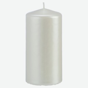 Свеча Bertek Metallic колонна перламутр, 5х10 см