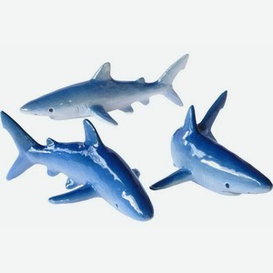 Набор фарфоровых фигурок KLIMA  Акула , голубая, 3шт, 10см (Франция)