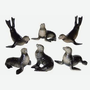 Набор фарфоровых фигурок KLIMA  Морской котик , 6штук, 6см (Франция)