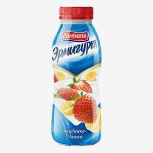 Йогуртный напиток Эрмигурт клубника-банан 1,2% БЗМЖ 420 г