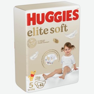 Подгузники Huggies Elite Soft 5 12-22кг, 42шт