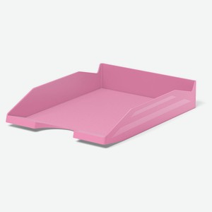 Лоток для бумаг пластиковый ErichKrause Office Pastel, розовый