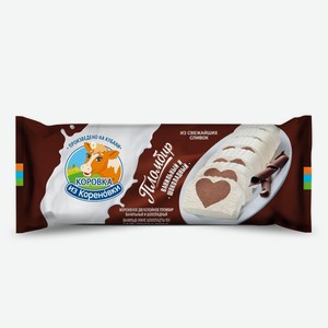 Мороженое пломбир Коровка из Кореновки шоколад-ваниль БЗМЖ 400 г