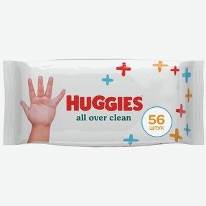 Салфетки Huggies All Over Clean влажные, 56 листов