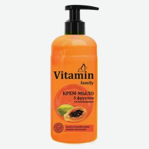 Крем-мыло Vitamin Family 5 фруктов, 650 мл