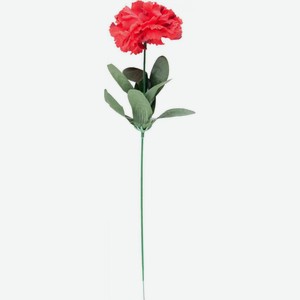 Декоративный цветок искусственный Гвоздика красная, 27 см