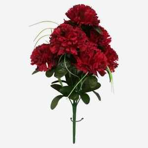 Цветы искусственные букет Гвоздики красные, 8 шт.