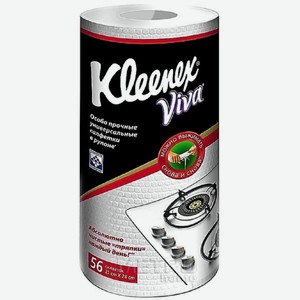 Салфетки универсальные Kleenex Viva в рулоне, 56 листов
