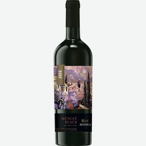 Вино Agora Muscat Black красное сладкое, 0.75л Россия