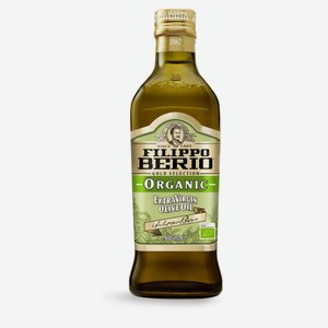 Масло оливковое Filippo Berio Extra Virgin Organic нерафинированное, 500 мл