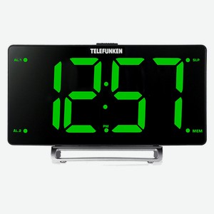 Радио-часы Telefunken TF-1711U черно-зеленые