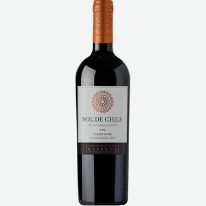 Вино Sol De Chile Carmenere красное сухое 13.5 % алк., Чили, 0,75 л
