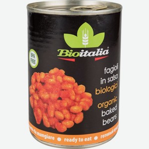 Фасоль белая Bioitalia в томатном соусе, 400 г