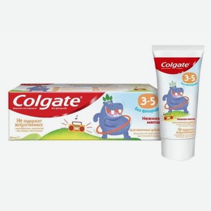 Зубная паста Colgate 3-5 Нежная мята детская без фторида Апельсин, 60мл