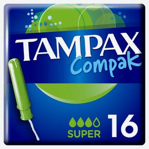 Тампоны гигиенические Tampax Compak Super с аппликатором, 16 шт