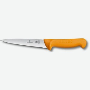 Нож кухонный Victorinox Swibo, универсальный, 130мм, заточка прямая, стальной, оранжевый [5.8412.13]