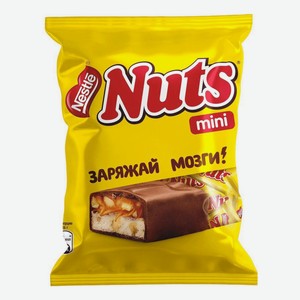 Батончик шоколадный Nuts Mini с фундуком и арахисом, 148 г