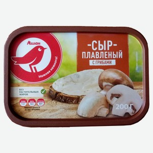 Сыр плавленый АШАН Красная птица с грибами БЗМЖ, 200 г