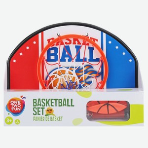 Набор игровой ONE TWO FUN Баскетбольное кольцо с мячом, 40х30 см