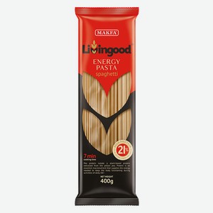 Спагетти Makfa Livingood Energy Pasta Spaghetti, 400г Россия