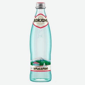 Вода минеральная Borjomi газированная, 0.5 л, стеклянная бутылка (12 шт.)