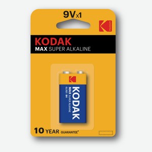 Батарейки Kodak 6LR61-1BL MAX SUPER Alkaline K9V. 1 шт