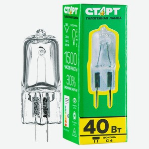 Лампа галогенная «СТАРТ» 40W JC G4 220V