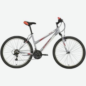 Велосипед BLACK ONE Alta 26 горный (взрослый), рама 18 , колеса 26 , серый/красный, 16кг [hq-0004661]