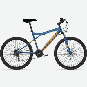 Велосипед STARK Slash 26.1 D (2021), горный (взрослый), рама 18 , колеса 26 , синий/оранжевый, 15.9кг [hd00000127]
