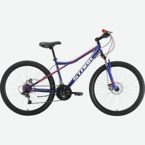 Велосипед STARK Slash 26.1 D Steel (2022), горный (взрослый), рама 16 , колеса 26 , синий/красный, 15.9кг [hq-0005279]